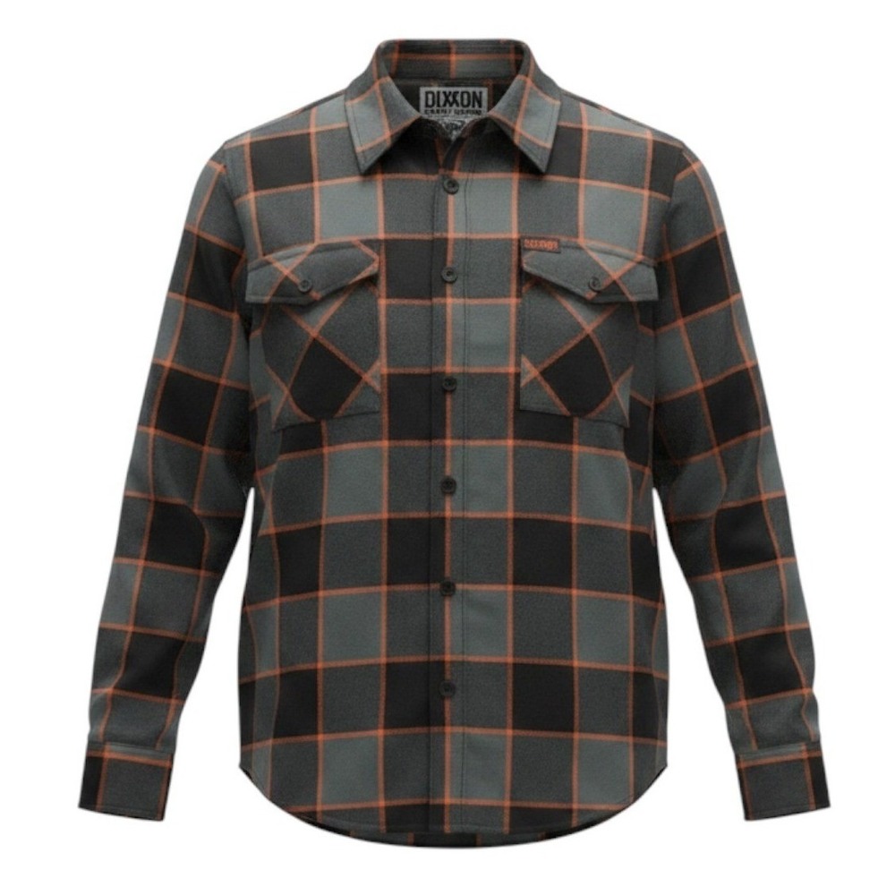 Dixxon Flannel Company The 1903 Shirt Womens S Grey Black Orange Limited Release